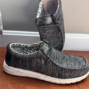 Hey Dude Men’s Slip-On Loafers in Charcoal Black